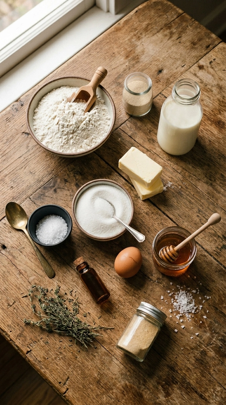 Ingredients for thanksgiving dinner rolls crowd