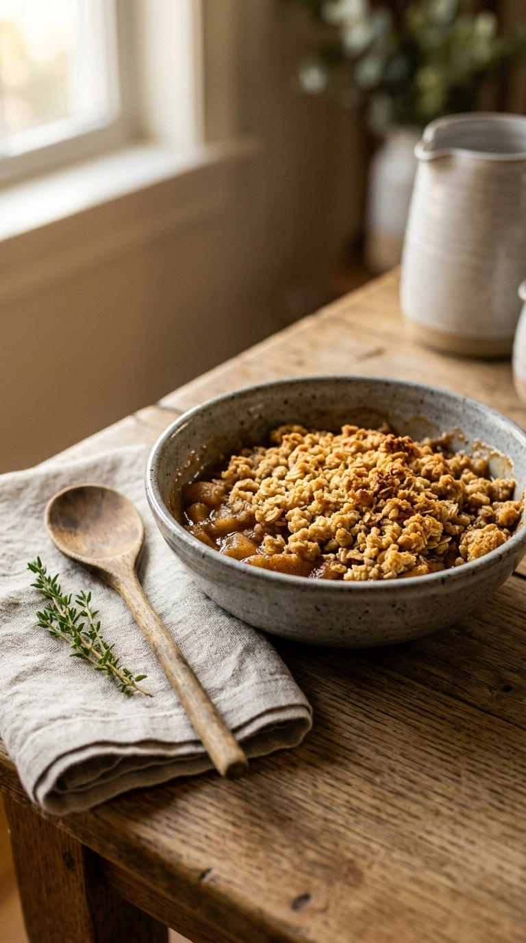 fall apple crisp crowd ready to serve