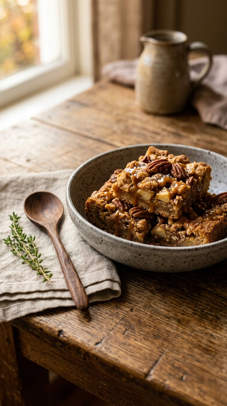 fall caramel apple bars crowd ready to serve