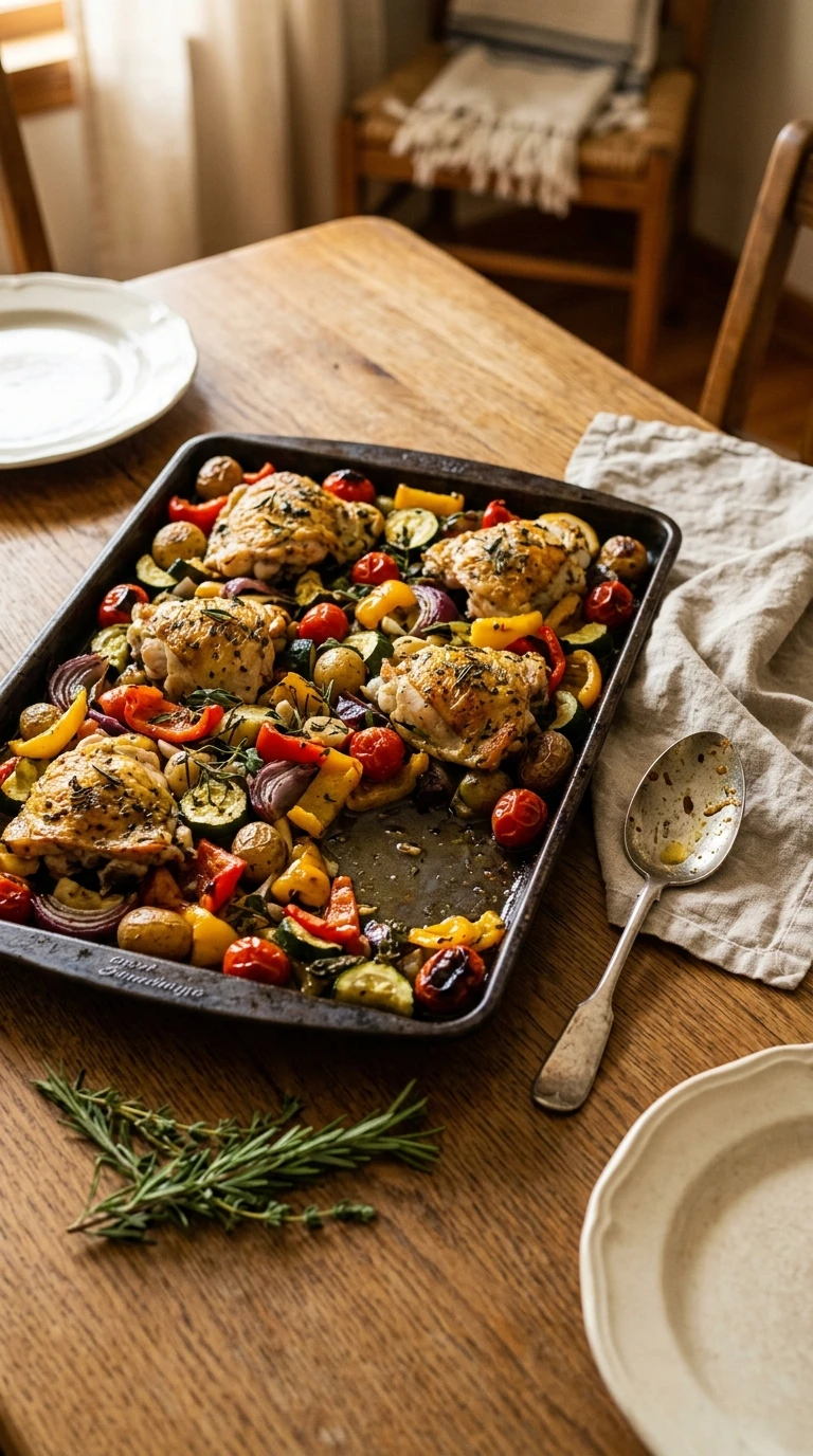 summer potluck sheet pan dinner crowd ready to serve
