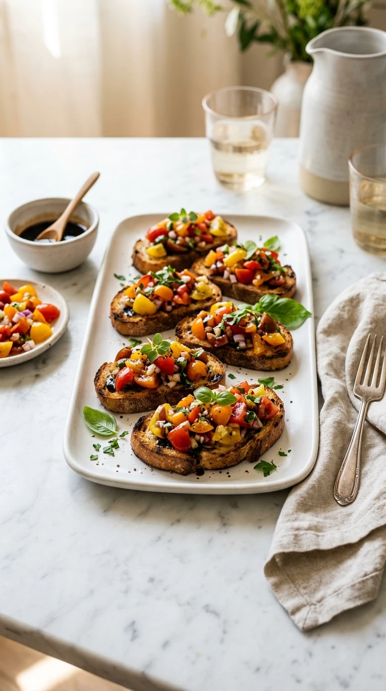 summer bruschetta crowd appetizer ready to serve