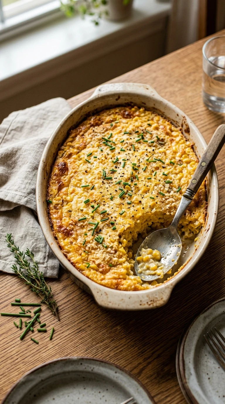 summer potluck corn casserole crowd ready to serve