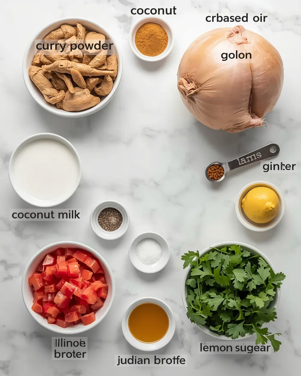 Ingredients for slow cooker chicken curry crowd
