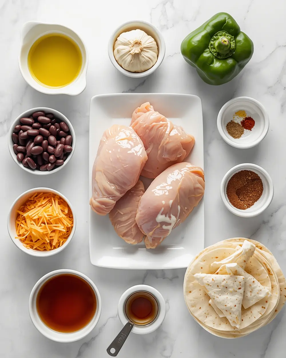 Ingredients for slow cooker chicken tacos crowd