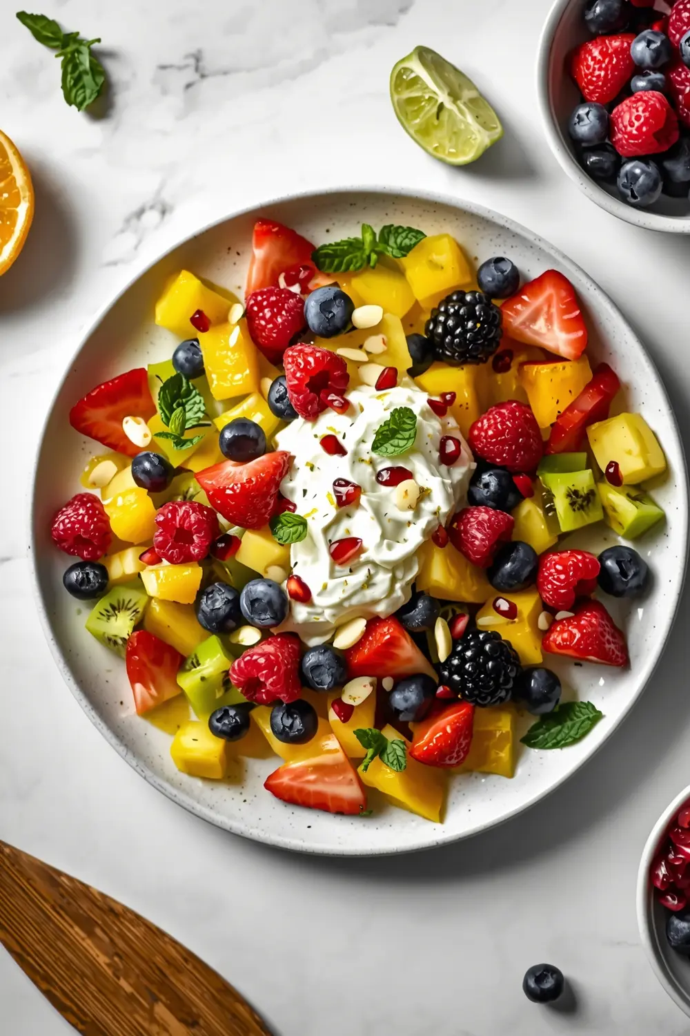 summer berry fruit salad crowd