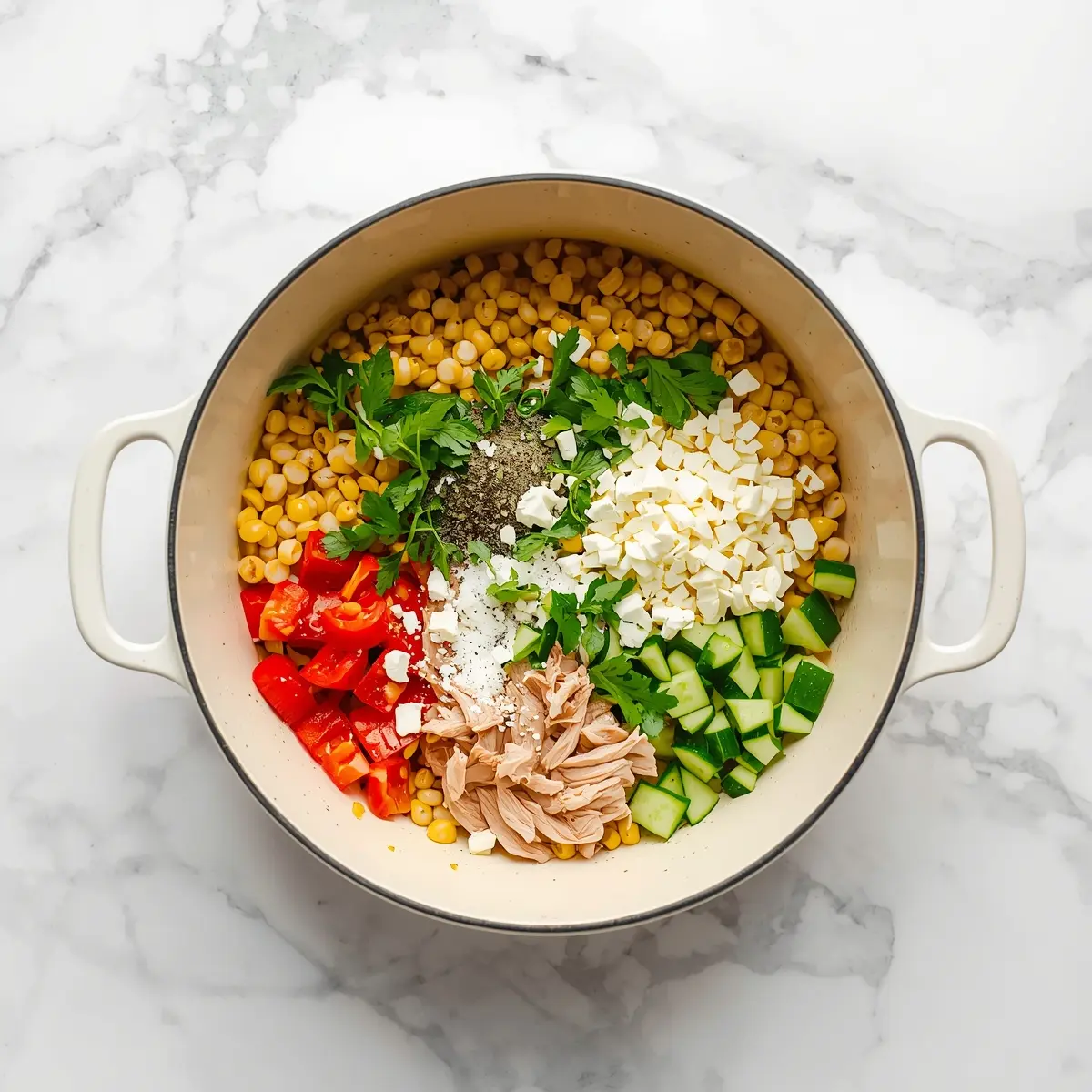 Cooking instructions for summer corn salad crowd