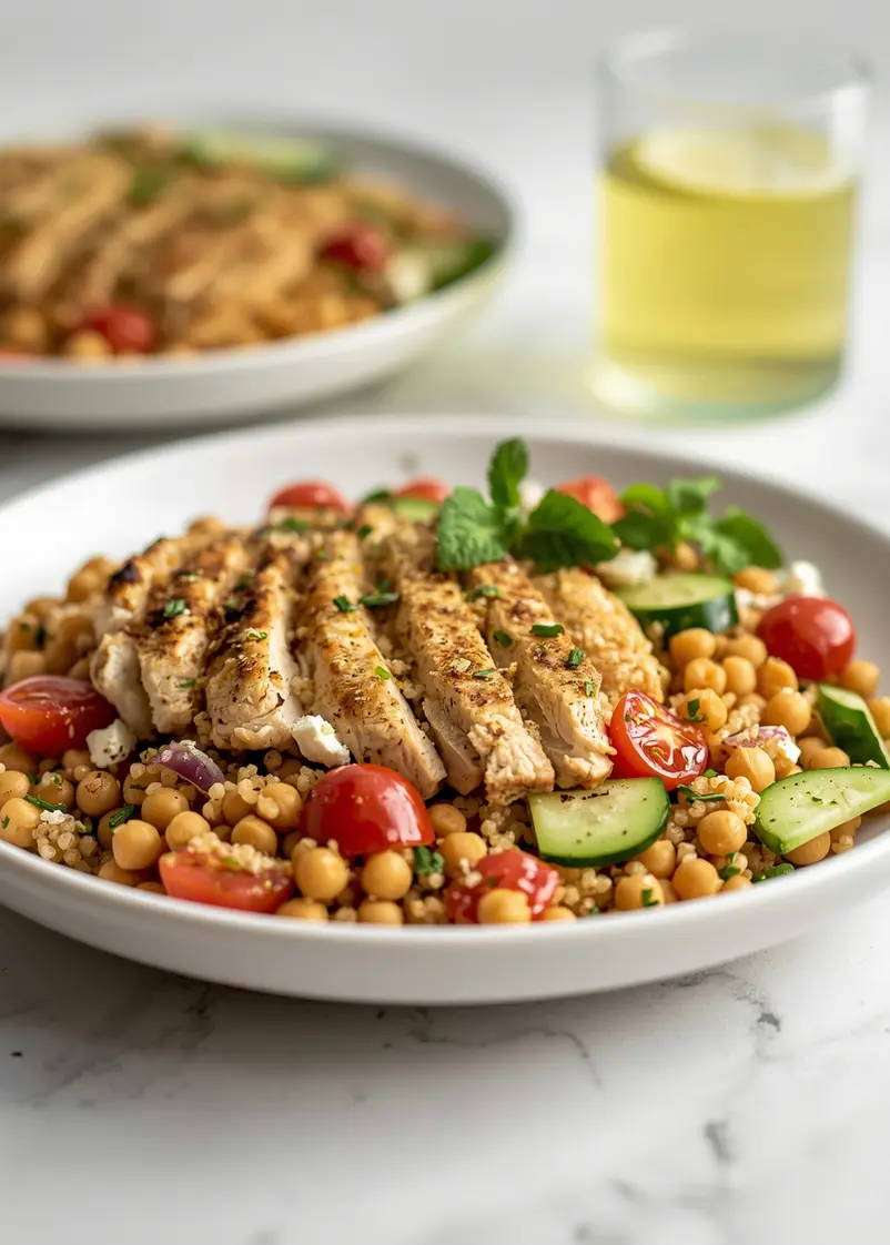summer couscous salad crowd ready to serve