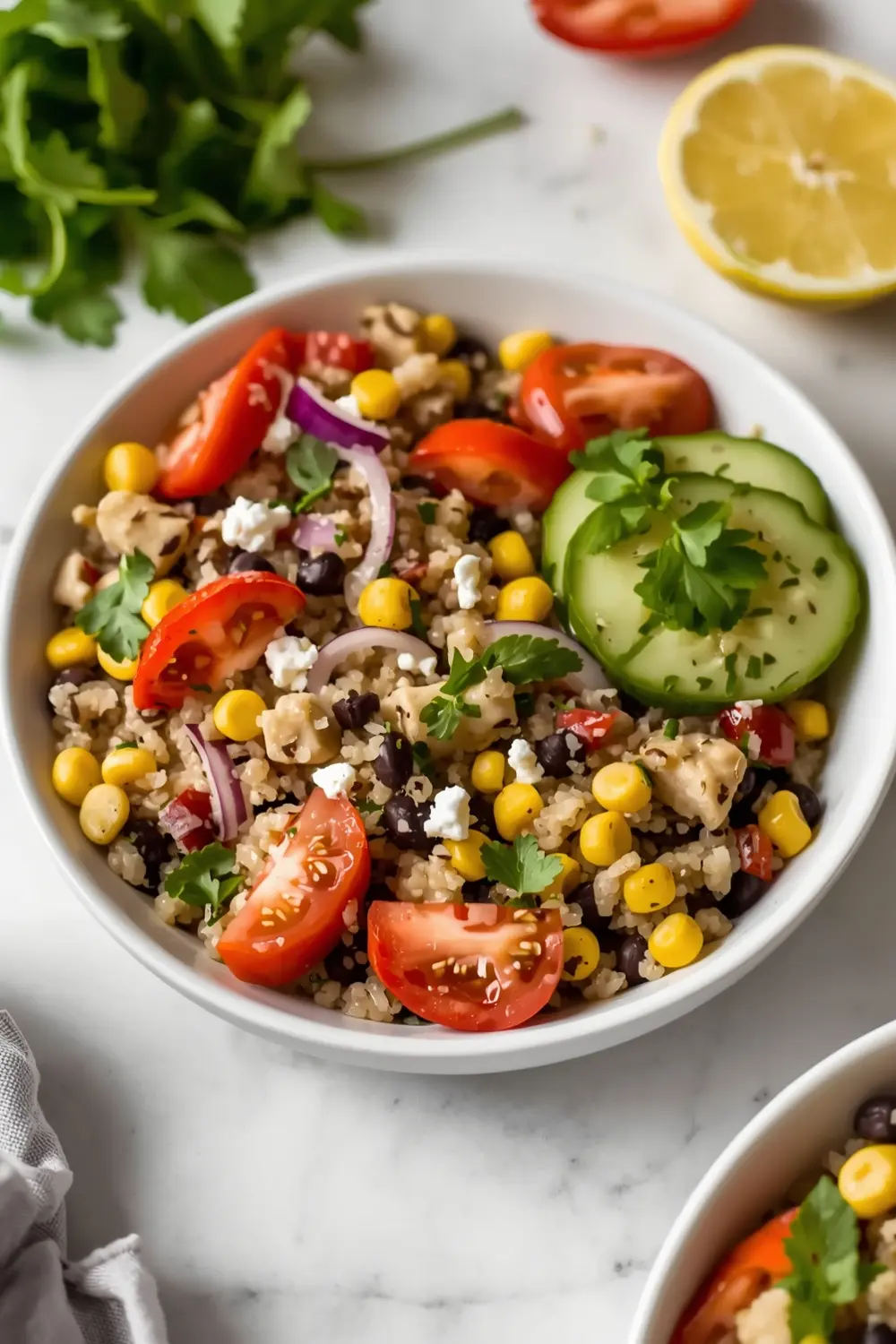 summer quinoa salad crowd