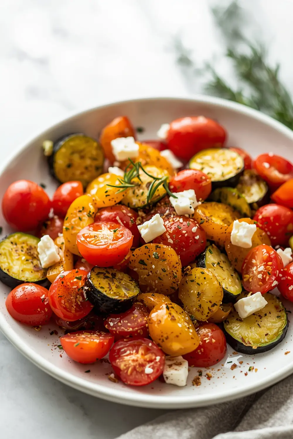 summer roasted vegetables crowd