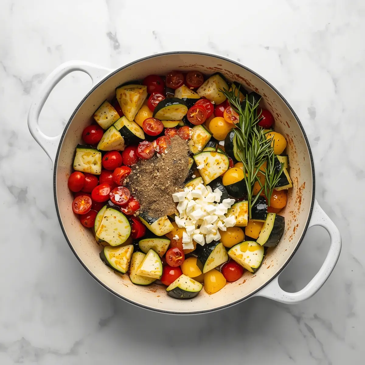 Cooking instructions for summer roasted vegetables crowd