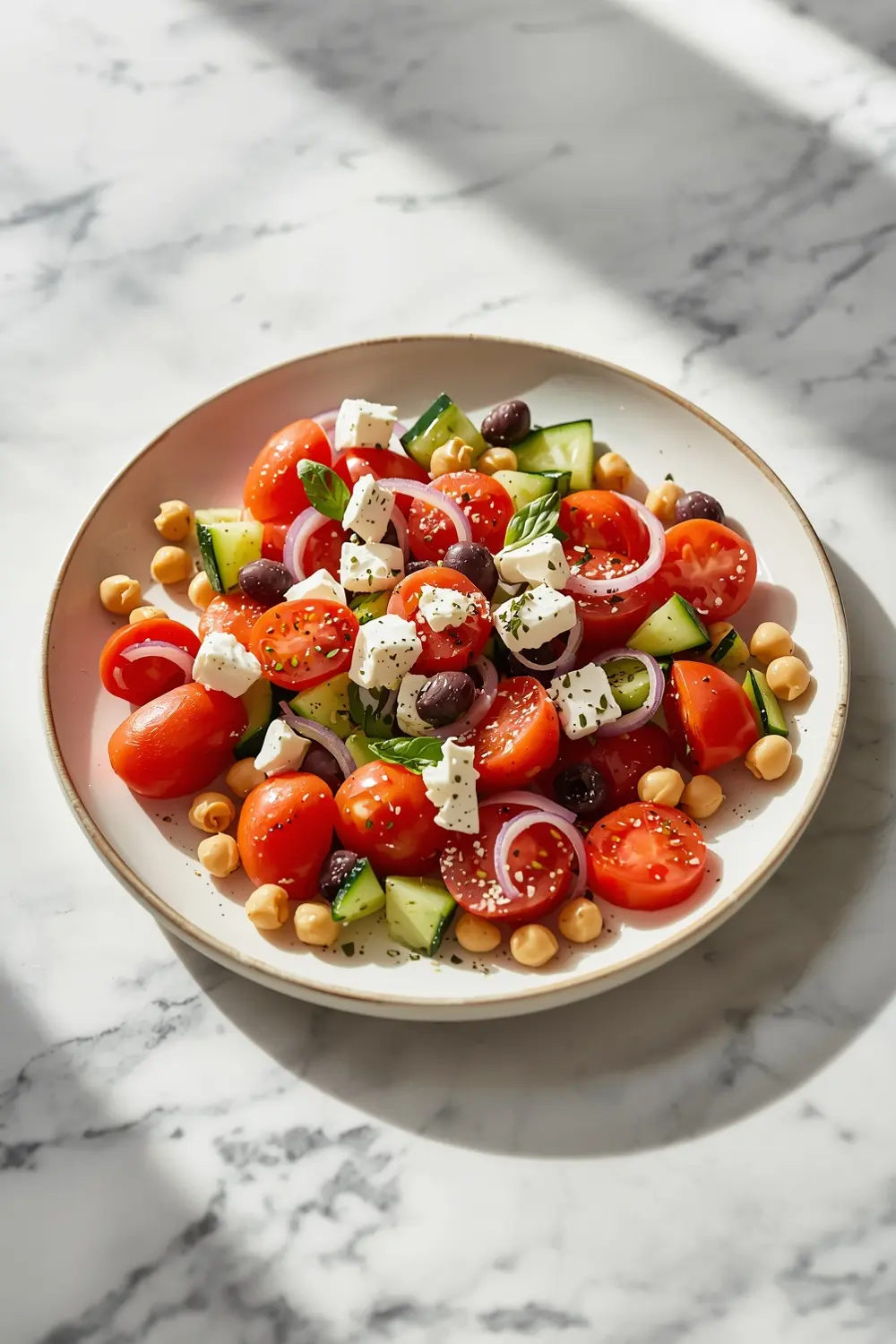 summer tomato salad crowd