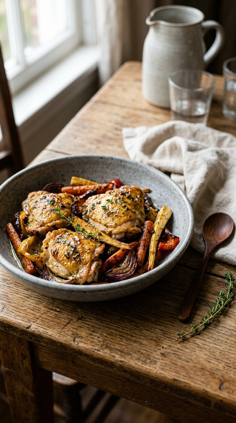 sizzling chicken skillet ready to serve