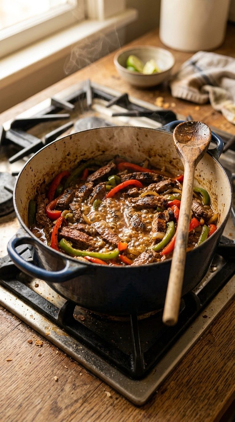 Cooking instructions for loaded sheet pan beef fajitas