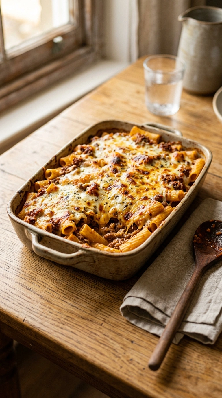 Cheesy Beef Pasta Bake | 45-Min Family Crowd Dinner Comfort
