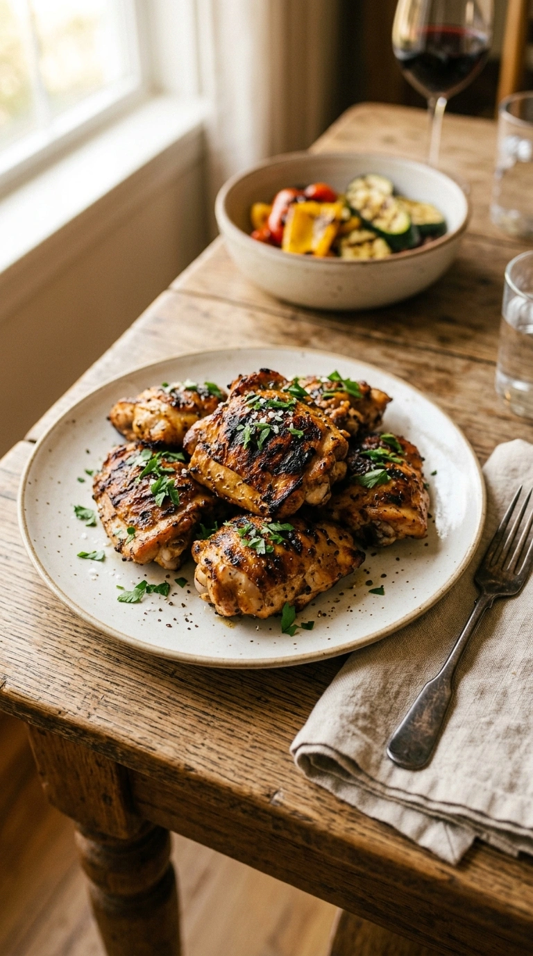 smoky grilled chicken crowd ready to serve
