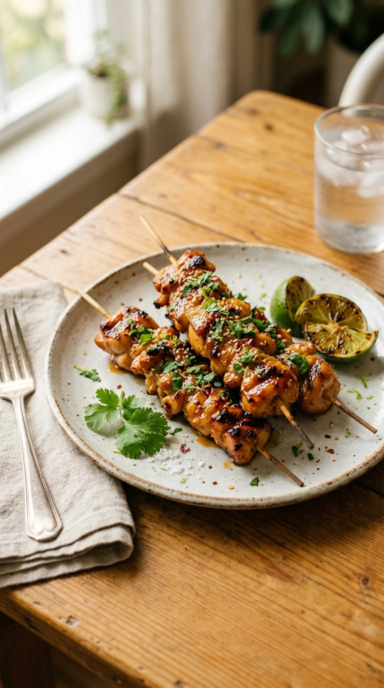 Sticky Honey Garlic Grilled Chicken Skewers | 25-Min Labor Day Crowd