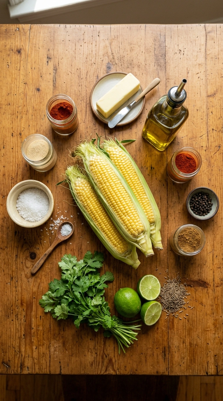 Ingredients for charred grilled corn crowd