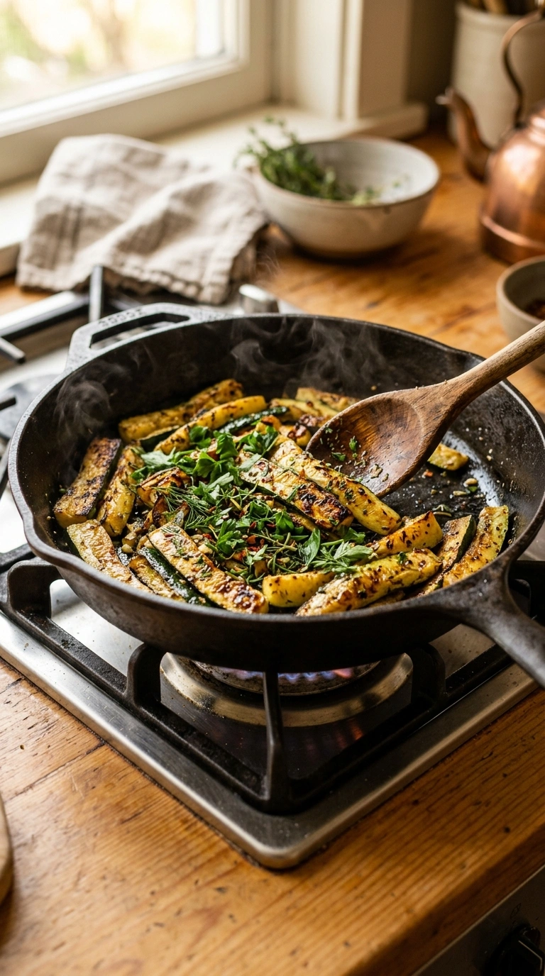 Cooking instructions for charred grilled zucchini crowd