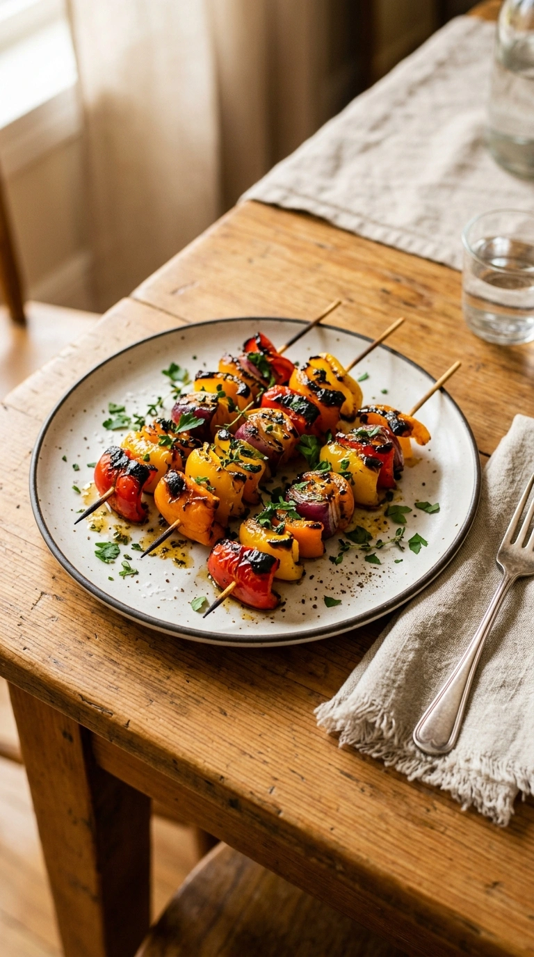 Charred Grilled Pepper Skewers | 20-Min Labor Day Crowd Cookout