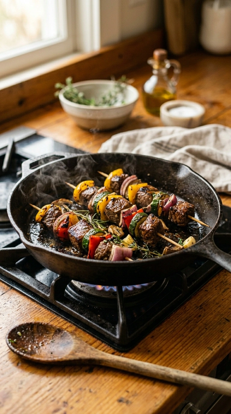 Cooking instructions for juicy grilled beef skewers crowd