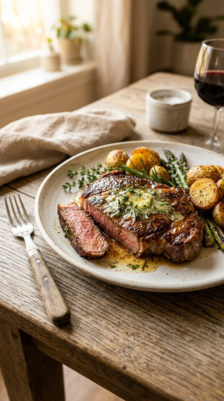 juicy grilled steak crowd ready to serve