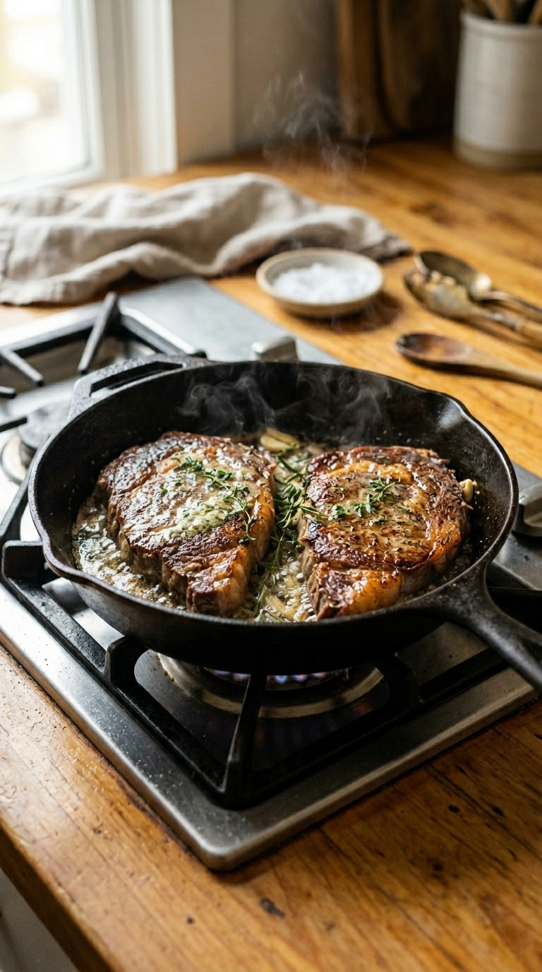 Cooking instructions for juicy grilled steak crowd