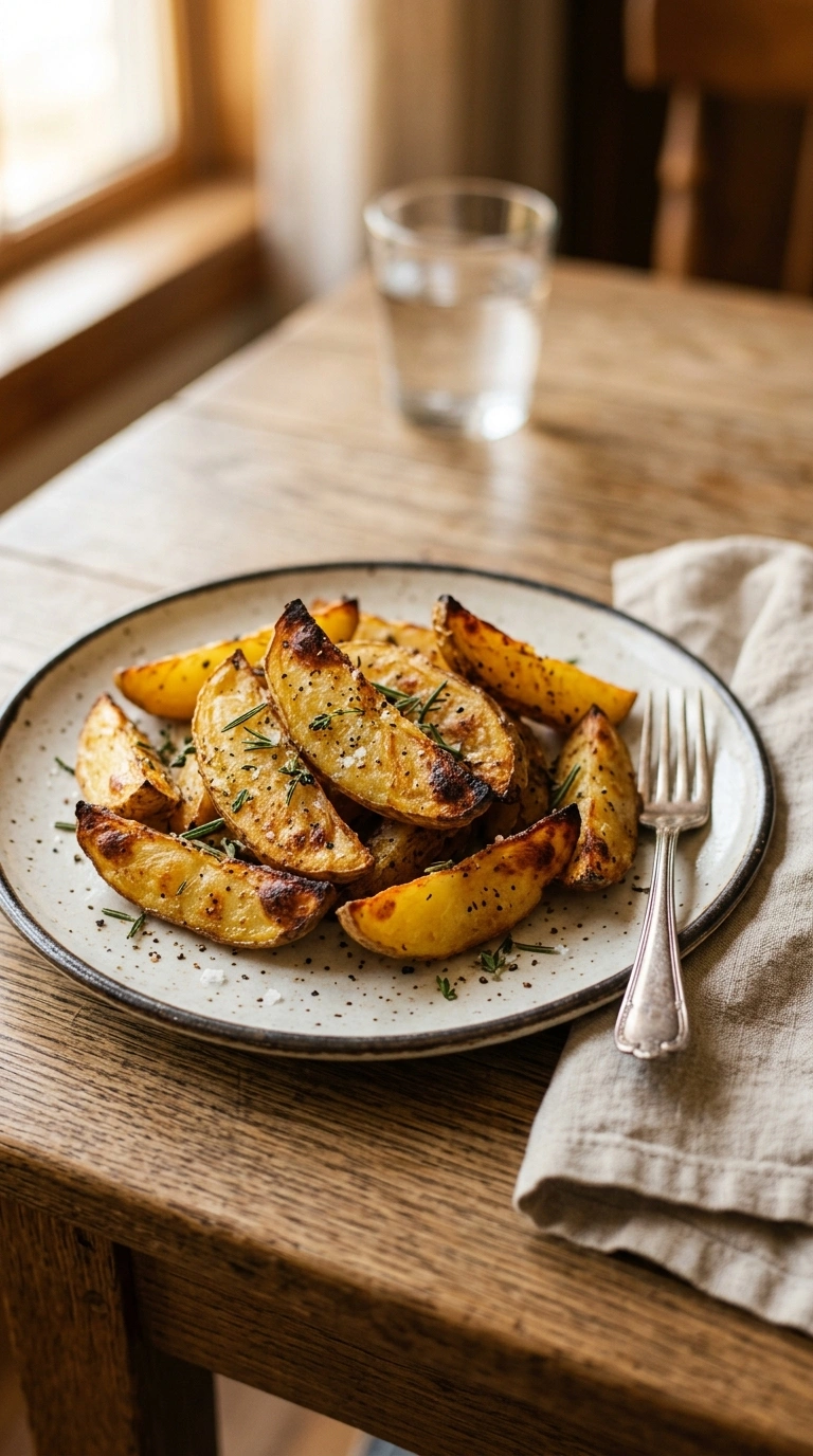 sizzling grilled potato wedges crowd ready to serve