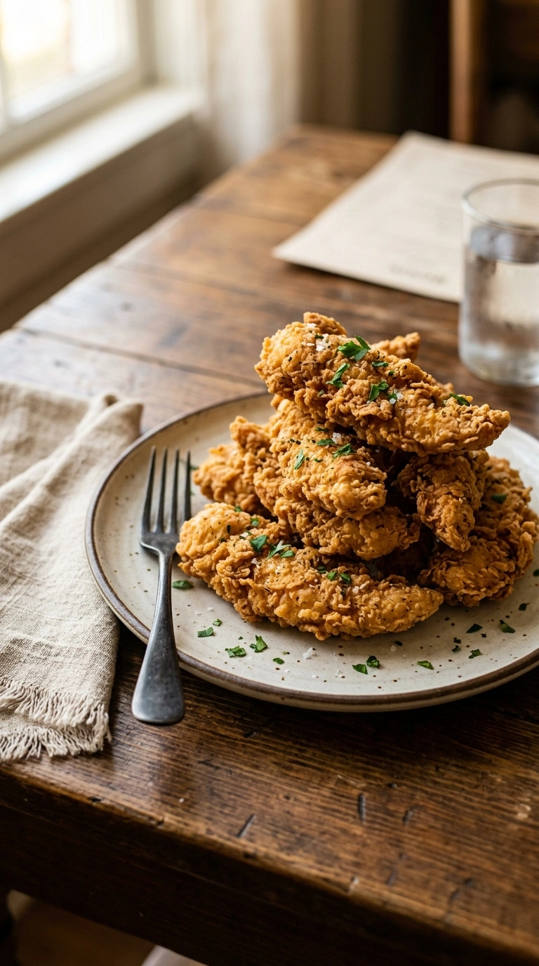 crispy game day chicken tenders ready to serve