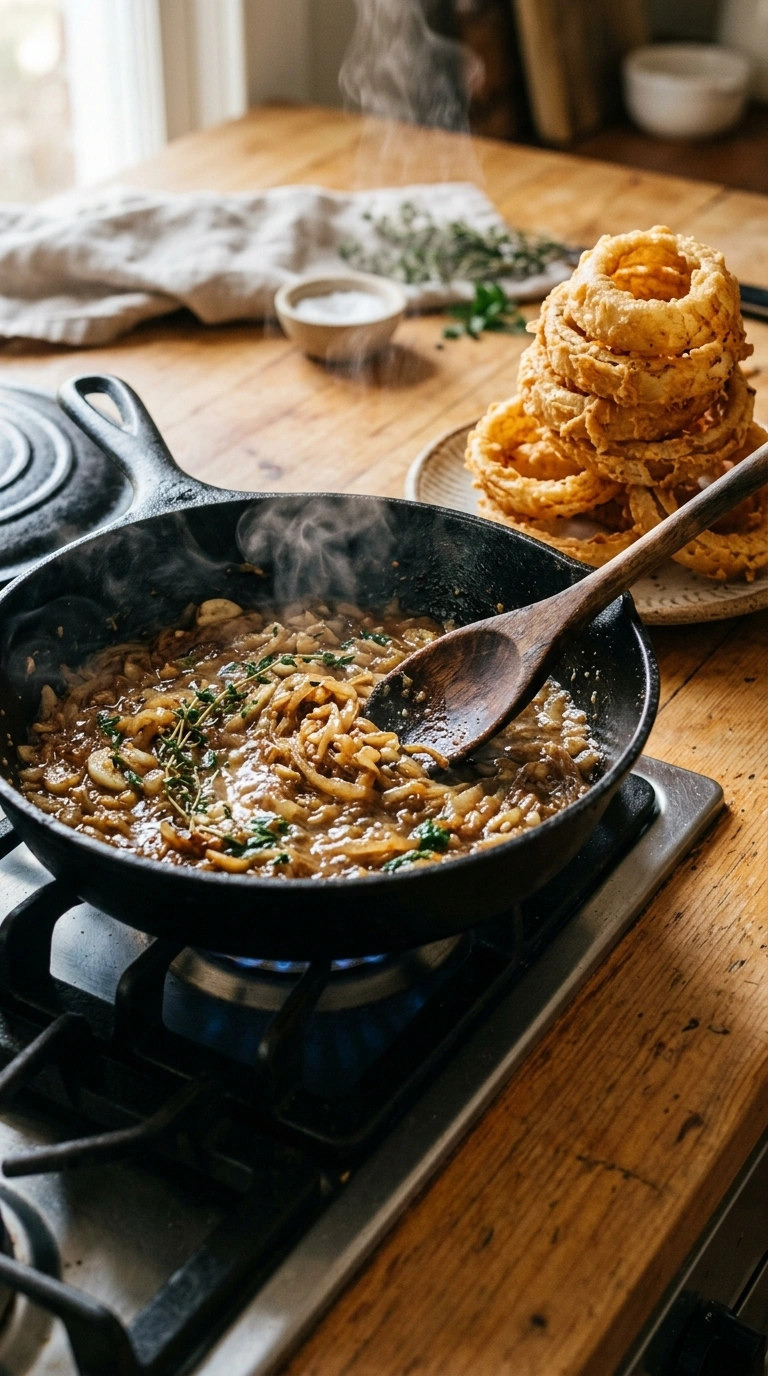 Cooking instructions for crispy game day onion rings