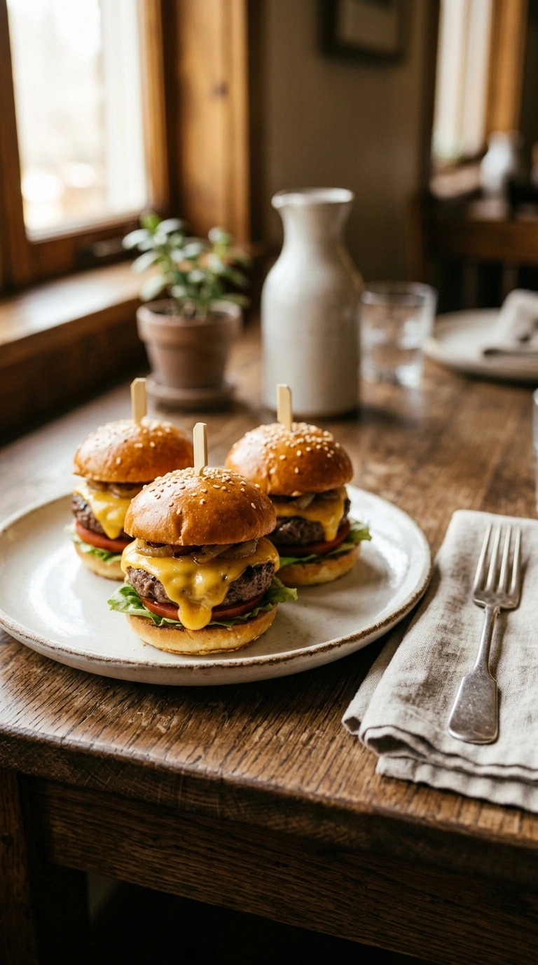 loaded beef sliders crowd ready to serve
