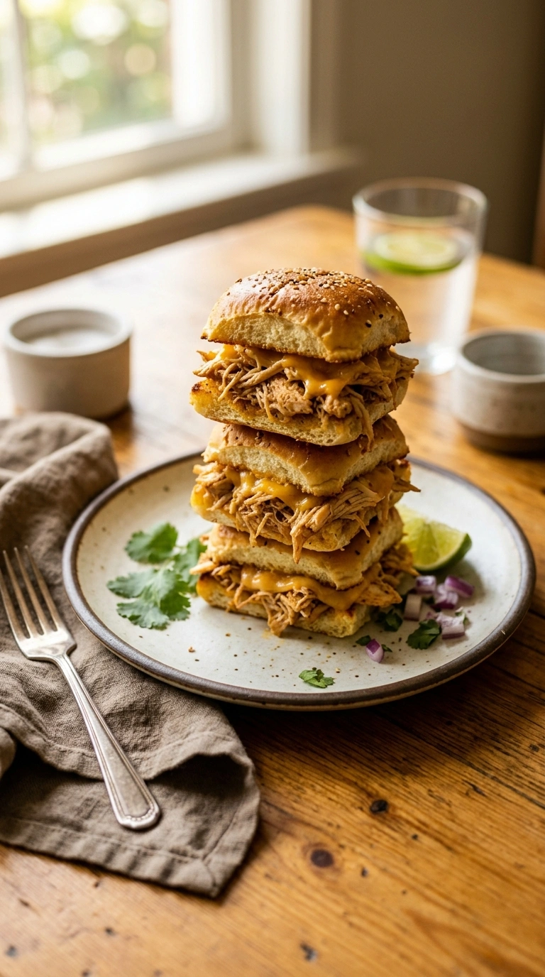 Loaded Pulled Chicken Sliders | 30-Min Game Day Party Crowd