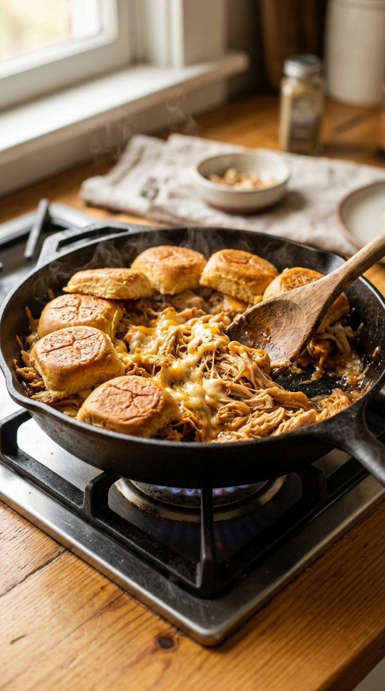 Cooking instructions for loaded pulled chicken sliders