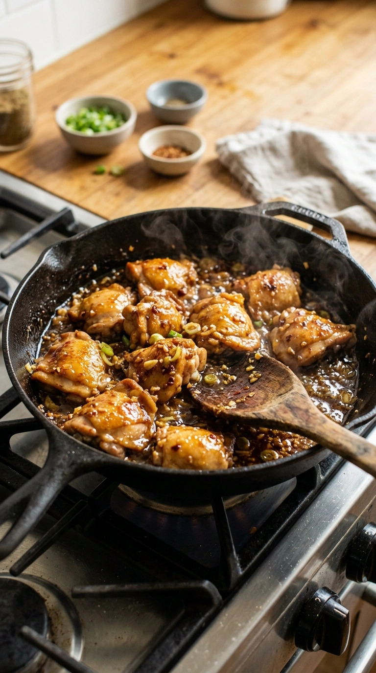 Cooking instructions for sticky honey garlic chicken crowd