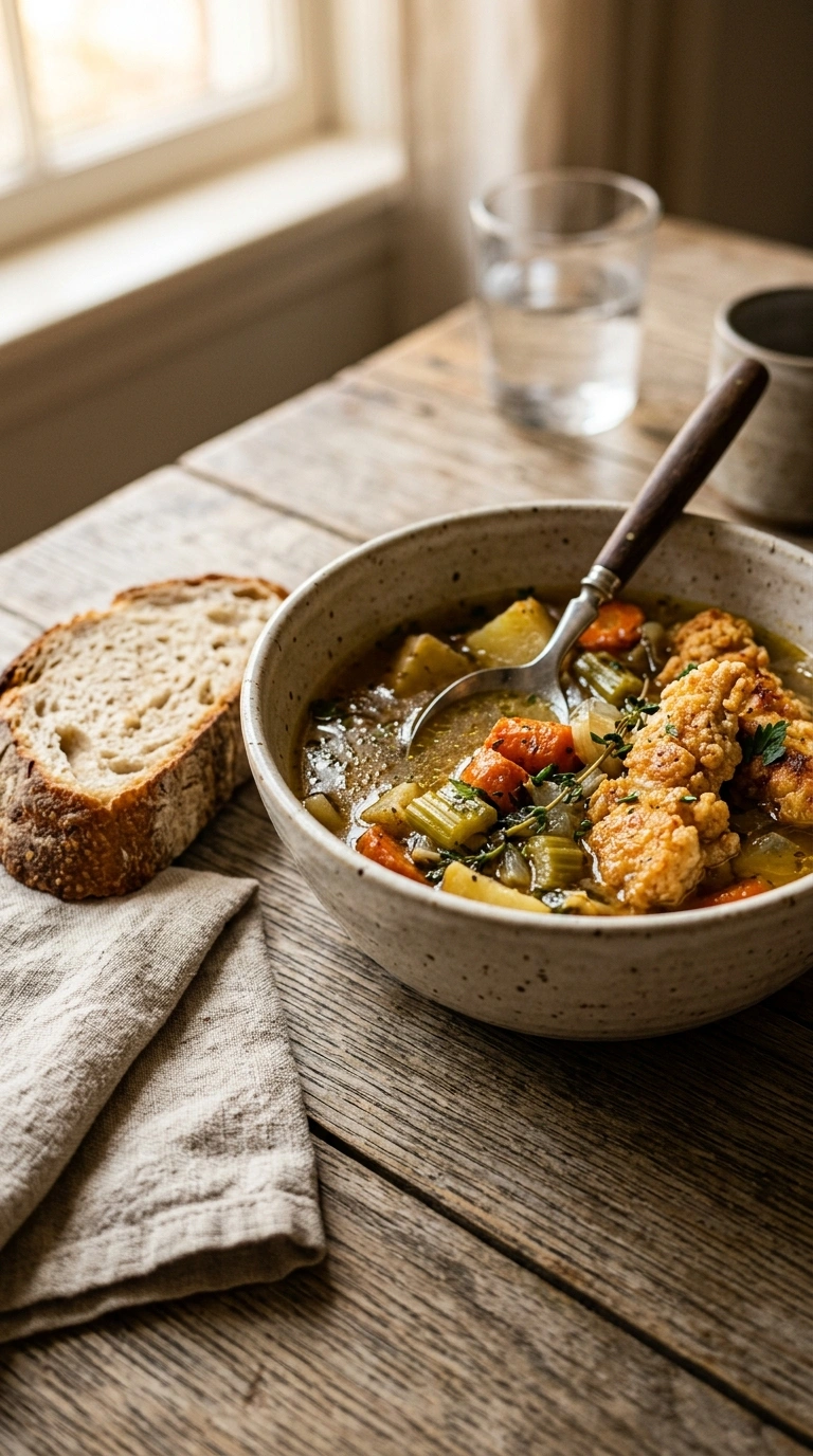 tender crowd chicken stew ready to serve