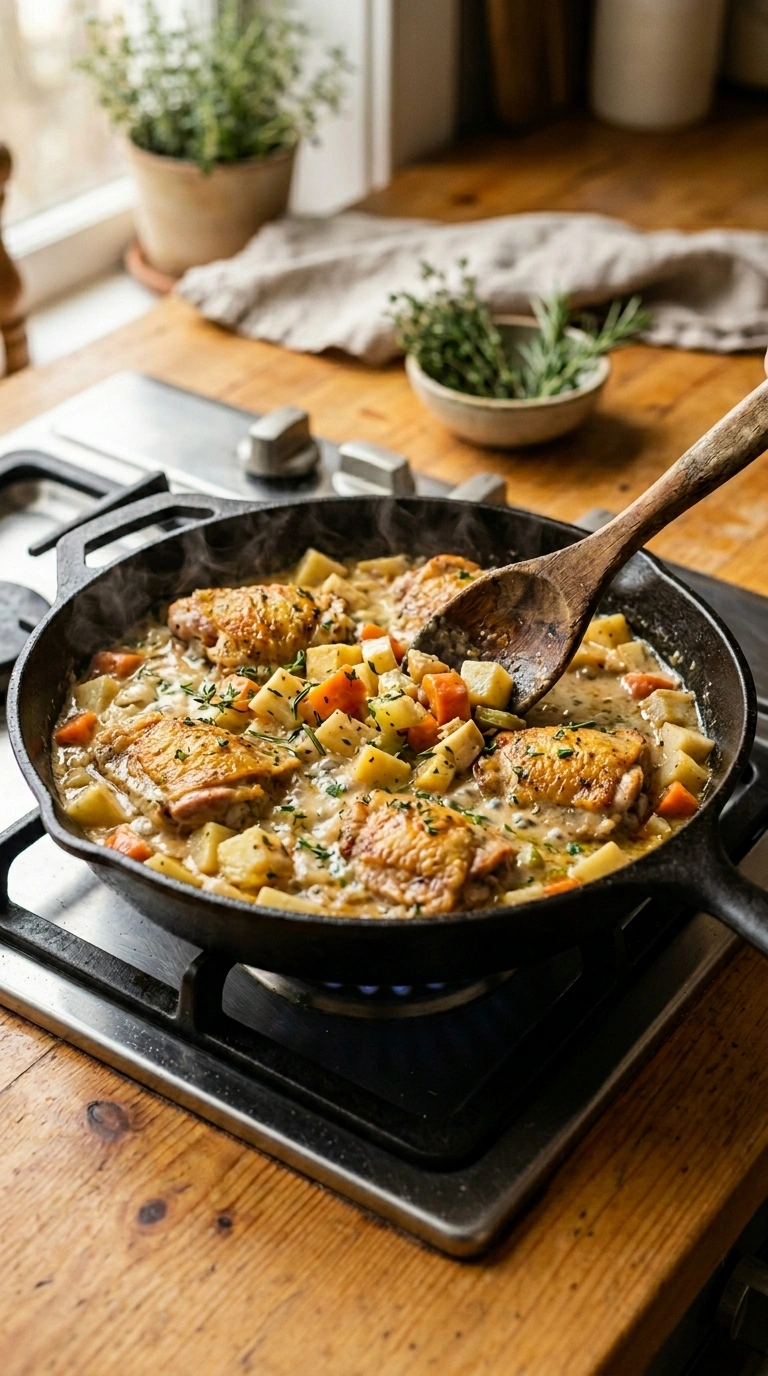Cooking instructions for cozy fall crowd chicken dinner