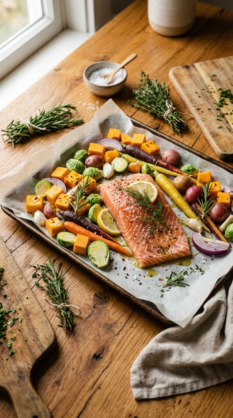 Cooking instructions for cozy fall crowd salmon dinner