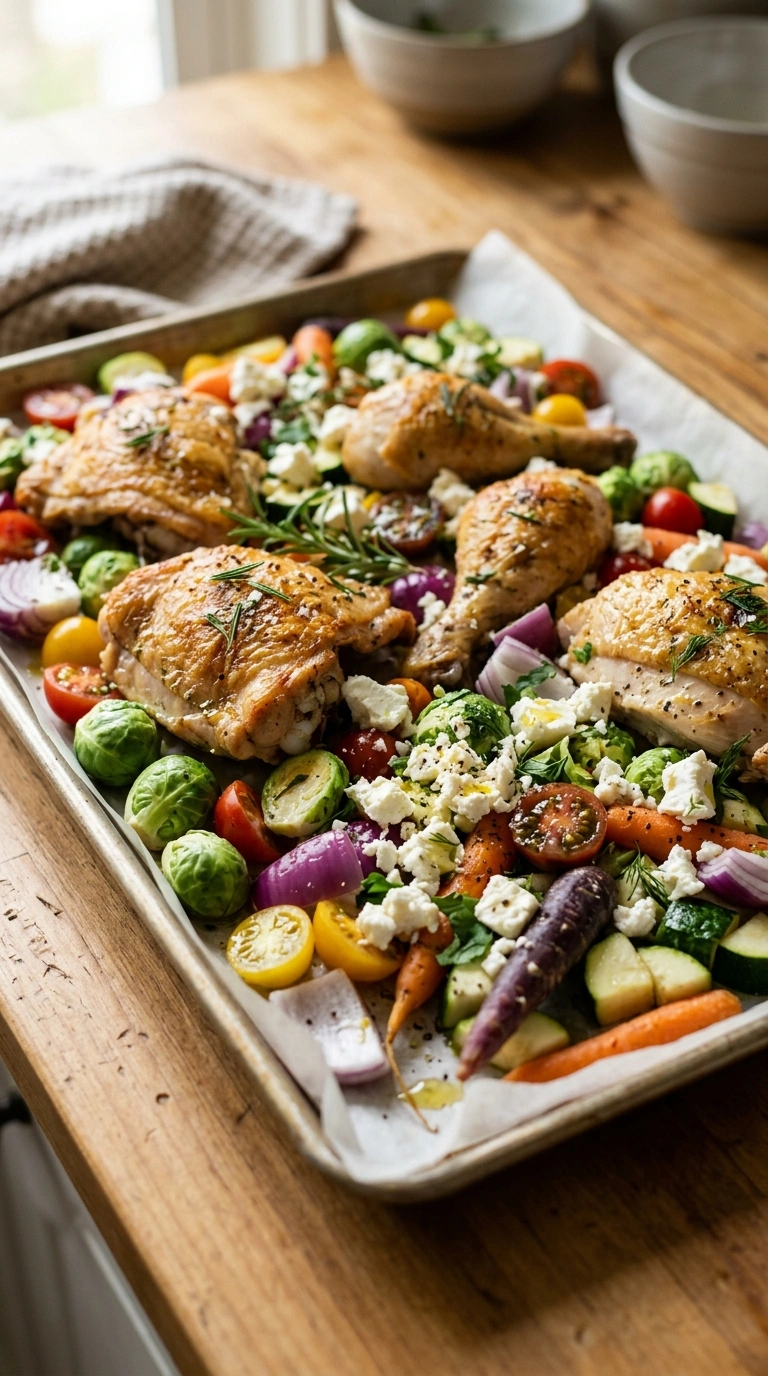 Cooking instructions for loaded sheet pan greek chicken