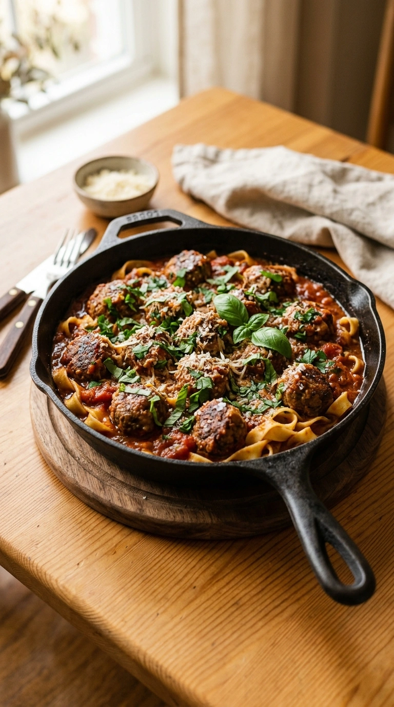 Saucy Crowd Meatball Skillet | 30-Min Family Cozy Fall Weeknight Dinner