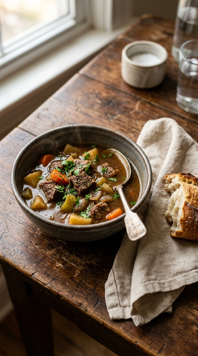 cozy hearty crowd beef bowl ready to serve