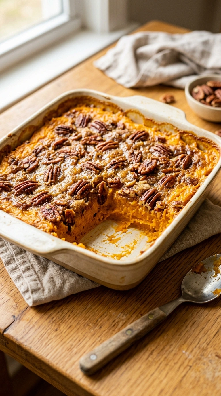 Creamy Buttery Maple Sweet Potato Casserole | 60-Min Crowd Fall Family