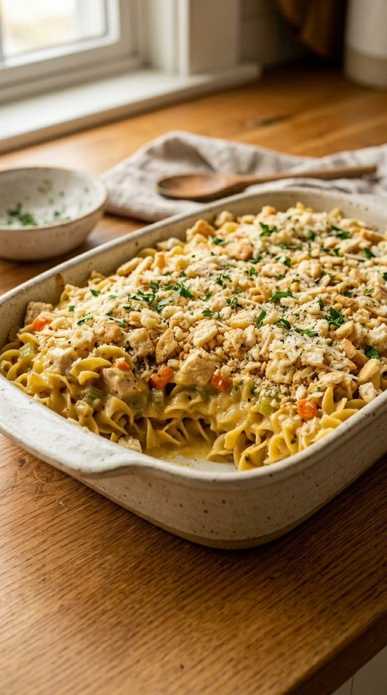 Cooking instructions for golden tender chicken noodle casserole