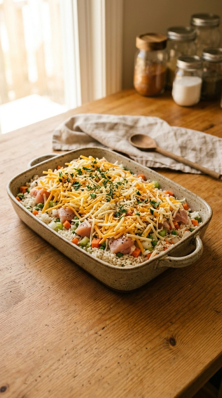 Cooking instructions for golden tender chicken rice casserole