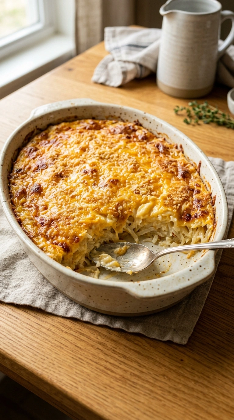 Golden Hashbrown Casserole | 50-Min Cheesy Crowd Fall Family Feast