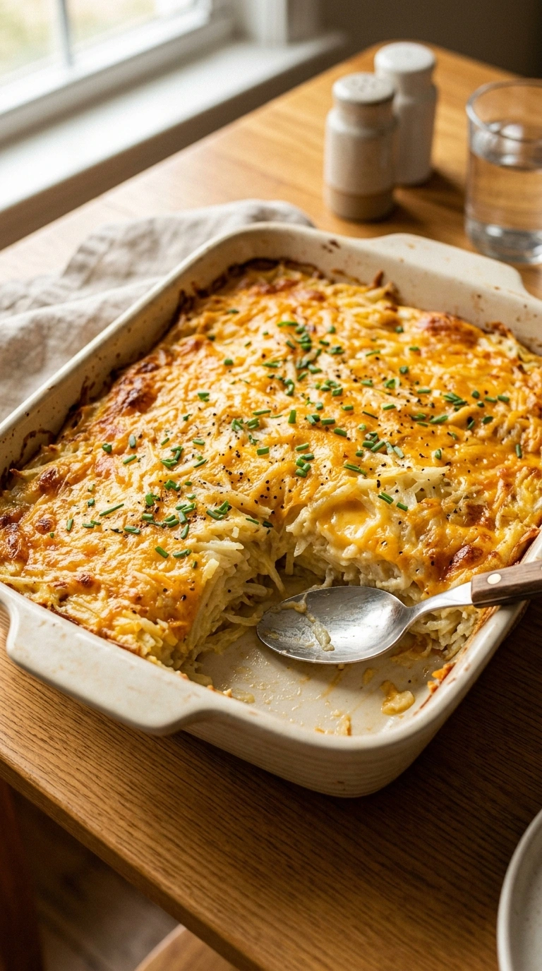 Golden Loaded Hashbrown Casserole | 55-Min Crowd Cheesy Family Brunch