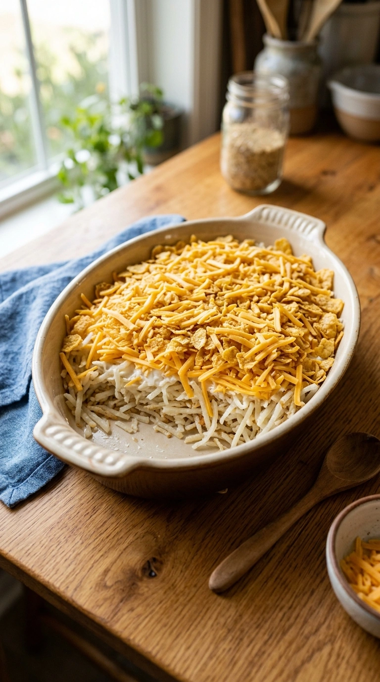 Cooking instructions for golden loaded hashbrown casserole