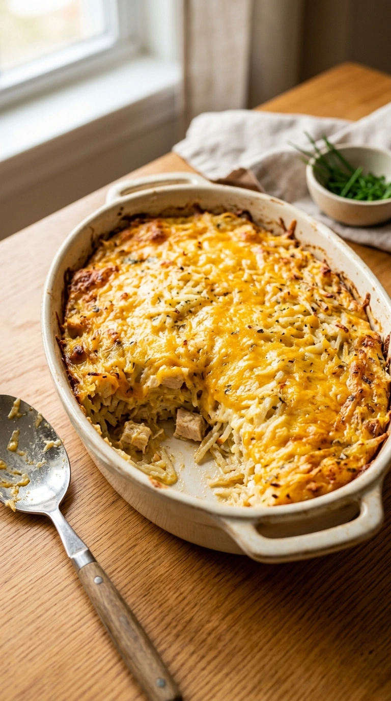 Golden Chicken Hashbrown Casserole | 55-Min Crowd Fall Family Feast