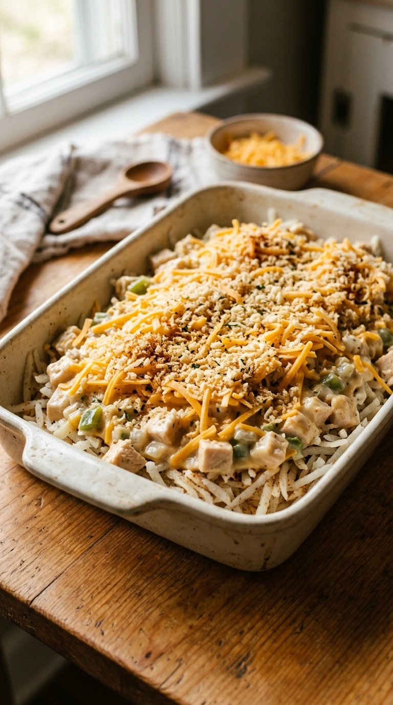Cooking instructions for golden chicken hashbrown casserole