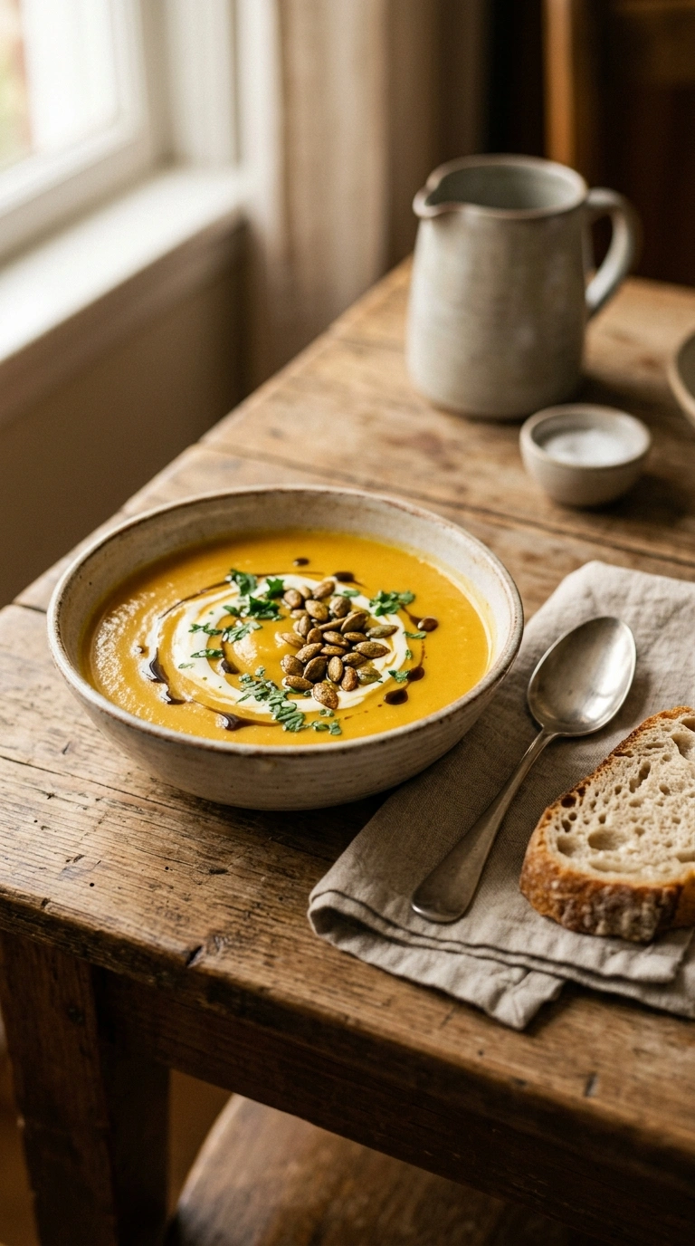 cozy crowd apple butternut soup ready to serve