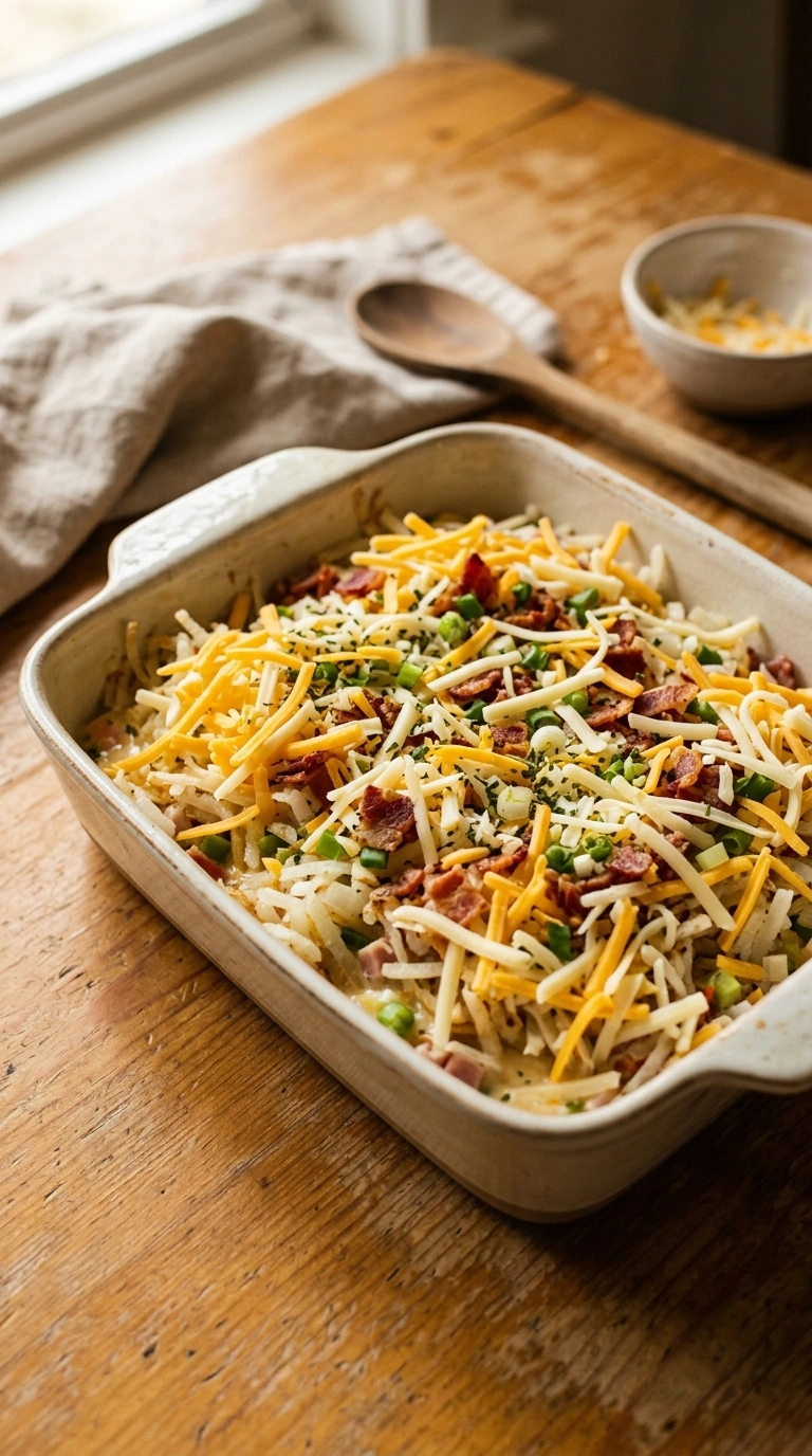 Cooking instructions for golden breakfast hashbrown casserole