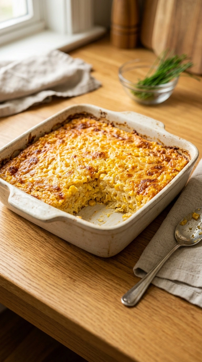 Buttery Corn Casserole | 50-Min Crowd Cozy Fall Family Thanksgiving